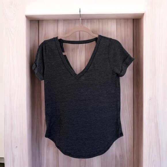 Chaser Tops - Chaser V Neck Black Tee XS
